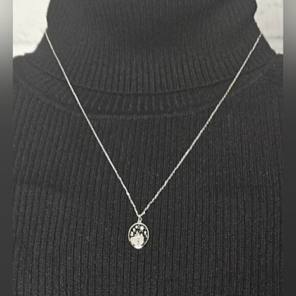 Charmed Aroma Starry Night Silver Pendant Necklace w/ Code CR5KQR